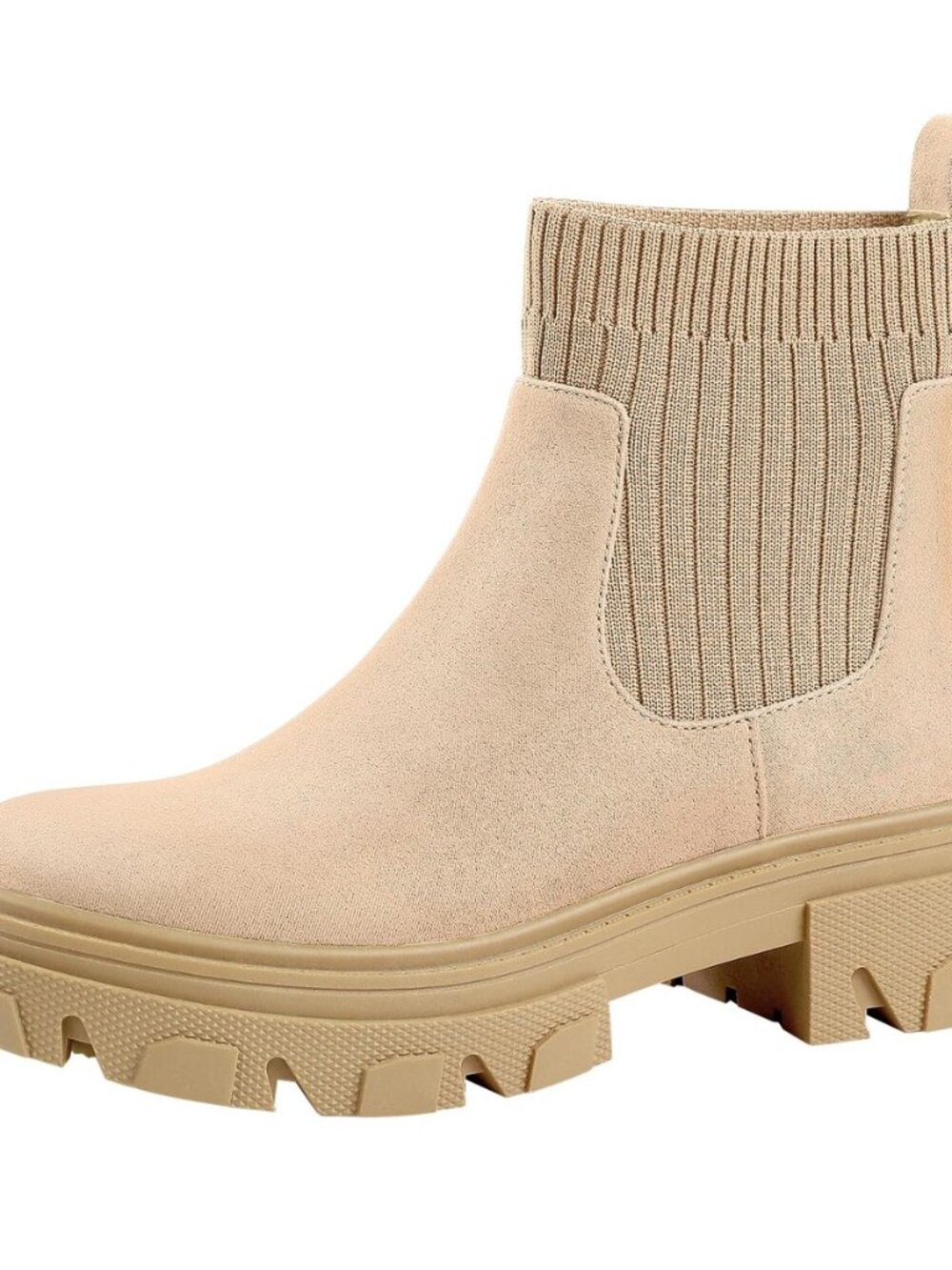 Women's ClEARY Fashion Chelsea Boots Platform Lug Sole Combat Casual Elastic